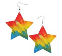 Boucles d'oreilles en cuir blanc tendance pour femme - Légères et fantastiques avec imprimé plumes de perroquet - Bijoux pendants, cadeaux et décorations de fête, taille unique, Cuir