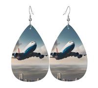 Boucles d'oreilles en cuir d'avion de haute altitude, accessoires pour femme, adaptées pour un usage quotidien, les trajets et les voyages.