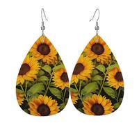Boucles d'oreilles en cuir de coq et poule pour femme - Boucles d'oreilles pendantes légères en forme de larme - Bijoux cadeaux, One Size, Simili cuir, Pas de pierre précieuse