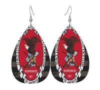 Boucles d'oreilles en cuir de l'association nationale de tir, accessoire de mode, parfaites pour les fêtes, les vacances et le quotidien.