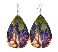 Boucles d'oreilles en cuir de raisin du désert - Style européen et américain - Pour jeunes femmes, cadeaux d'anniversaire ou de Saint-Valentin