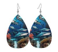 Boucles d'oreilles en cuir de requin sous-marin, style européen et américain pour jeunes femmes, cadeaux d'anniversaire, cadeaux de Saint-Valentin