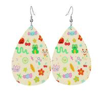 Boucles D'Oreilles En Cuir Éléments Animaux 2Pcs | légères et tendance Boucles d'oreilles en cuir élégantes et belles Pour dames filles