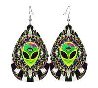 Boucles D'Oreilles En Cuir En Forme De Goutte Troisième Œil Extraterrestre Rainbow Légères Boucles D'Oreilles Pendantes Décontractées Boucle D'Oreille Pour Anniversaires Femme Quotidien