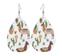 Boucles D'Oreilles En Cuir En Forme De Larme Alpaca Llama Pour Femme Bijoux Légers En Forme De Larme Élégantes Et Belles Pour Remise De Diplôme Cadeau Tendance