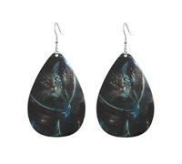 Boucles D'Oreilles En Cuir En Forme De Larme Astronaut Cat In Space Élégantes Et Belles Les Accessoires De Costume Balancent Pour Remise De Diplôme Parfaites Pour Les Fêtes