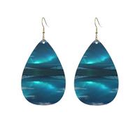 Boucles D'Oreilles En Cuir En Forme De Larme Aurora Borealis Northern Les Accessoires De Costume Parfaits Pour Parfaites Pour Les Fêtes Pour Dames Filles
