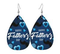 Boucles D'Oreilles En Cuir En Forme De Larme Best Dad Ever Happy Father Day Élégantes Et Belles Accessoires De Mode Pour Femme Pour Parfaites Pour Les Fêtes Cadeau Tendance
