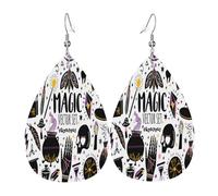 Boucles D'Oreilles En Cuir En Forme De Larme Black Victorian Gothic Skull Damask Élégantes Et Belles Les Accessoires De Costume Pour Femme Pour Remise De Diplôme Pour Dames Filles