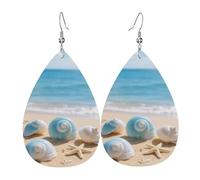 Boucles D'Oreilles En Cuir En Forme De Larme Blue Wolf Moon Légères Et Tendance Bijoux Légers En Forme De Larme Femme Pour Parfaites Pour Les Fêtes Remise De Diplôme
