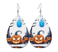 Boucles D'Oreilles En Cuir En Forme De Larme Bonfire Party Pattern Pour Femme Accessoires De Mode Légères Et Tendance Pour Remise De Diplôme Cadeau Tendance