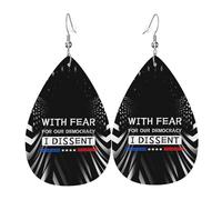 Boucles D'Oreilles En Cuir En Forme De Larme C’Est Par Crainte Pour Notre Démocratie Que Je M’Oppose Balancent Boucles D'Oreilles En Cuir Parfaits Pour Parfaites Pour Les Fêtes 2 Paires