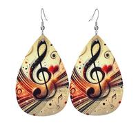 Boucles D'Oreilles En Cuir En Forme De Larme Cœurs Notes De Musique Clés De Solfège Légères Et Tendance Boucles D'Oreilles En Cuir Pour Remise De Diplôme À Porter Au Quotidien