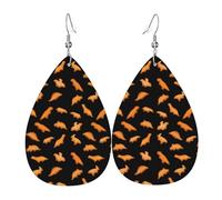 Boucles D'Oreilles En Cuir En Forme De Larme Cute Dinosaur Chicken Nuggets Parfaits Accessoires De Mode Élégantes Et Belles Pour Parfaites Pour Les Fêtes Remise De Diplôme