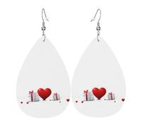 Boucles D'Oreilles En Cuir En Forme De Larme Day Gift Pattern Balancent Bijoux Légers En Forme De Larme Parfaits Pour Cadeau Tendance À Porter Au Quotidien