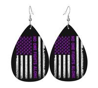 Boucles D'Oreilles En Cuir En Forme De Larme Domestic Violence Prevention Awareness Month Parfaits Boucles D'Oreilles En Cuir Légères Et Tendance Pour Parfaites Pour Les Fêtes Pour Dames Filles