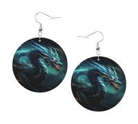 Boucles D'Oreilles En Cuir En Forme De Larme Empreinte De Dragon Parfaits Boucles D'Oreilles En Cuir Pour Parfaites Pour Les Fêtes À Porter Au Quotidien