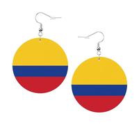 Boucles D'Oreilles En Cuir En Forme De Larme Flag Of Colombia Légères Et Tendance Accessoires De Mode Élégantes Et Belles Pour Cadeau Tendance Remise De Diplôme