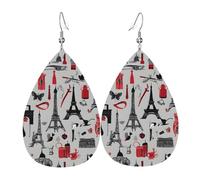 Boucles D'Oreilles En Cuir En Forme De Larme French Fashion Model Ferrets Légères Et Tendance Bijoux Légers En Forme De Larme Élégantes Et Belles Pour Remise De Diplôme Cadeau Tendance