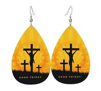 Boucles D'Oreilles En Cuir En Forme De Larme Good Friday Légères Et Tendance Accessoires De Mode Balancent Pour À Porter Au Quotidien Parfaites Pour Les Fêtes