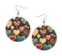 Boucles D'Oreilles En Cuir En Forme De Larme Heart Crush Flower Légères Et Tendance Accessoires De Mode Parfaits Pour Remise De Diplôme Pour Dames Filles