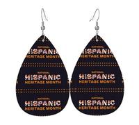 Boucles D'Oreilles En Cuir En Forme De Larme Hispanic Heritage Month Latin American 2026 Bijoux Légers En Forme De Larme Élégantes Et Belles Pour Cadeau Tendance Remise De Diplôme
