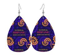 Boucles D'Oreilles En Cuir En Forme De Larme Hispanic Heritage Month Latin American 2026 Bijoux Légers En Forme De Larme Élégantes Et Belles Pour À Porter Au Quotidien Pour Dames Filles