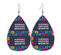 Boucles D'Oreilles En Cuir En Forme De Larme Hispanic Heritage Month Latin American 2026 Bijoux Légers En Forme De Larme Légères Et Tendance Pour Parfaites Pour Les Fêtes Pour Dames Filles