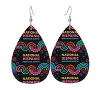 Boucles D'Oreilles En Cuir En Forme De Larme Hispanic Heritage Month Latin American 2026 Bijoux Légers En Forme De Larme Élégantes Et Belles Pour Cadeau Tendance Remise De Diplôme