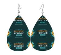 Boucles D'Oreilles En Cuir En Forme De Larme Hispanic Heritage Month Latin American 2026 Les Accessoires De Costume Pour Femme Pour Parfaites Pour Les Fêtes Cadeau Tendance