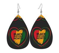Boucles D'Oreilles En Cuir En Forme De Larme I Am Black History Month Parfaits Boucles D'Oreilles En Cuir Balancent Pour À Porter Au Quotidien Remise De Diplôme