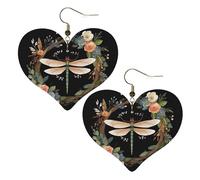 Boucles D'Oreilles En Cuir En Forme De Larme Image Of Dragonfly In Wreath Légères Et Tendance Accessoires De Mode Élégantes Et Belles Pour Remise De Diplôme À Porter Au Quotidien