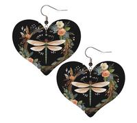 Boucles D'Oreilles En Cuir En Forme De Larme Image Of Dragonfly In Wreath Parfaits Les Accessoires De Costume Élégantes Et Belles Pour Remise De Diplôme Cadeau Tendance