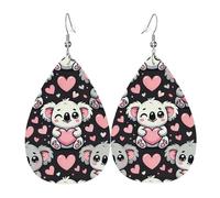 Boucles D'Oreilles En Cuir En Forme De Larme J'Adore Les Adorables Koalas Pour Femme Bijoux Légers En Forme De Larme Pour Parfaites Pour Les Fêtes À Porter Au Quotidien