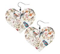 Boucles D'Oreilles En Cuir En Forme De Larme Japanese Pine & Birds Élégantes Et Belles Boucles D'Oreilles En Cuir Pour Femme Pour À Porter Au Quotidien Remise De Diplôme