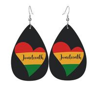 Boucles D'Oreilles En Cuir En Forme De Larme June Teenth Freedom Day African Of American Pour Femme Boucles D'Oreilles En Cuir Balancent Pour Parfaites Pour Les Fêtes Cadeau Tendance