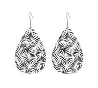 Boucles D'Oreilles En Cuir En Forme De Larme Leaves Of Palm Tree Élégantes Et Belles Les Accessoires De Costume Balancent Pour Remise De Diplôme Parfaites Pour Les Fêtes