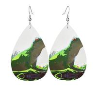 Boucles D'Oreilles En Cuir En Forme De Larme Lizard Looking Up At The Pattern Pour Femme Les Accessoires De Costume Légères Et Tendance Pour Parfaites Pour Les Fêtes Pour Dames Filles