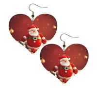 Boucles D'Oreilles En Cuir En Forme De Larme Merry Christmas Heart Élégantes Et Belles Bijoux Légers En Forme De Larme Pour Femme Pour Parfaites Pour Les Fêtes Cadeau Tendance