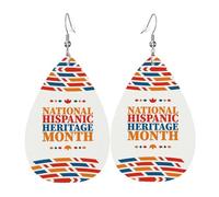 Boucles D'Oreilles En Cuir En Forme De Larme National Hispanic Heritage Month Élégantes Et Belles Les Accessoires De Costume Balancent Pour Cadeau Tendance Parfaites Pour Les Fêtes
