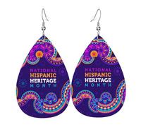 Boucles D'Oreilles En Cuir En Forme De Larme National Hispanic Heritage Month Légères Et Tendance Les Accessoires De Costume Élégantes Et Belles Pour Remise De Diplôme À Porter Au Quotidien