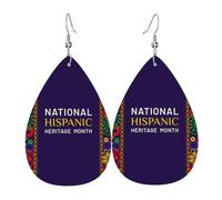 Boucles D'Oreilles En Cuir En Forme De Larme National Hispanic Heritage Month Mes De La Herencia Les Accessoires De Costume Légères Et Tendance Pour À Porter Au Quotidien Remise De Diplôme
