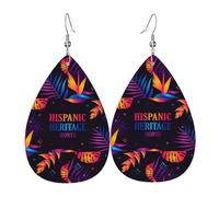 Boucles D'Oreilles En Cuir En Forme De Larme National Hispanic Heritage Month Parfaits Les Accessoires De Costume Légères Et Tendance Pour Remise De Diplôme Parfaites Pour Les Fêtes