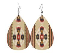 Boucles D'Oreilles En Cuir En Forme De Larme Native American And Heritage Month Légères Et Tendance Bijoux Légers En Forme De Larme Élégantes Et Belles Pour Dames Filles Parfaites Pour Les Fêtes