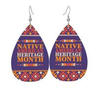 Boucles D'Oreilles En Cuir En Forme De Larme Native American And Heritage Month Pour Femme Les Accessoires De Costume Balancent Pour Parfaites Pour Les Fêtes Cadeau Tendance
