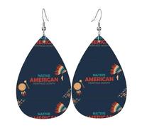 Boucles D'Oreilles En Cuir En Forme De Larme Native American Heritage Month Indigenous Pride Bijoux Légers En Forme De Larme Légères Et Tendance Pour Cadeau Tendance À Porter Au Quotidien