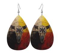 Boucles D'Oreilles En Cuir En Forme De Larme Native Tamara Dalrymple Parfaits Les Accessoires De Costume Élégantes Et Belles Pour Cadeau Tendance À Porter Au Quotidien