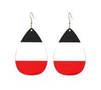Boucles D'Oreilles En Cuir En Forme De Larme Old Flag Of The German Empire Parfaits Les Accessoires De Costume Balancent Pour Cadeau Tendance Remise De Diplôme
