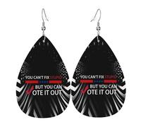 Boucles D'Oreilles En Cuir En Forme De Larme On Ne Peut Pas Guérir La Bêtise Légères Et Tendance Boucles D'Oreilles En Cuir Parfaits Pour À Porter Au Quotidien 2 Paires