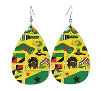 Boucles d'oreilles en cuir en forme de larme pour femme, motif léopard dans une veste en cuir, boucles d'oreilles pendantes légères, accessoires de bijoux, taille unique, Cuir